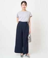 F1LGV62150 MK MICHEL KLEIN(小さいサイズ)(メゾン ドゥ サンク) 【小さいサイズ】リラクシーワイドパンツ/接触冷感/洗える グリーン