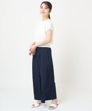 F1LGV62150 MK MICHEL KLEIN(小さいサイズ)(メゾン ドゥ サンク) 【小さいサイズ】リラクシーワイドパンツ/接触冷感/洗える グリーン