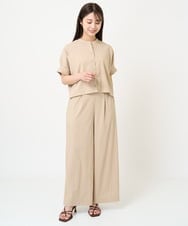 F1LGV62150 MK MICHEL KLEIN(小さいサイズ)(メゾン ドゥ サンク) 【小さいサイズ】リラクシーワイドパンツ/接触冷感/洗える グリーン