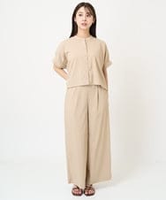 F1LGV62150 MK MICHEL KLEIN(小さいサイズ)(メゾン ドゥ サンク) 【小さいサイズ】リラクシーワイドパンツ/接触冷感/洗える グリーン