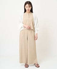 F1LGV62150 MK MICHEL KLEIN(小さいサイズ)(メゾン ドゥ サンク) 【小さいサイズ】リラクシーワイドパンツ/接触冷感/洗える グリーン