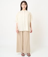 F1LGV62150 MK MICHEL KLEIN(小さいサイズ)(メゾン ドゥ サンク) 【小さいサイズ】リラクシーワイドパンツ/接触冷感/洗える グリーン
