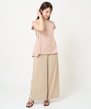 F1LGV62150 MK MICHEL KLEIN(小さいサイズ)(メゾン ドゥ サンク) 【小さいサイズ】リラクシーワイドパンツ/接触冷感/洗える グリーン