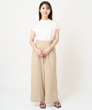 F1LGV62150 MK MICHEL KLEIN(小さいサイズ)(メゾン ドゥ サンク) 【小さいサイズ】リラクシーワイドパンツ/接触冷感/洗える グリーン