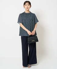 F1LHA62150 MK MICHEL KLEIN(小さいサイズ)(メゾン ドゥ サンク) 【小さいサイズ】リラクシーワイドパンツ/UVカット/接触冷感/洗える/セットアップ対応 ベージュ