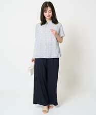 F1LHA62150 MK MICHEL KLEIN(小さいサイズ)(メゾン ドゥ サンク) 【小さいサイズ】リラクシーワイドパンツ/UVカット/接触冷感/洗える/セットアップ対応 ベージュ