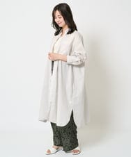 F1LHA63160 MK MICHEL KLEIN(小さいサイズ)(メゾン ドゥ サンク) 【小さいサイズ】フラワー柄ワイドパンツ/洗える ブラック