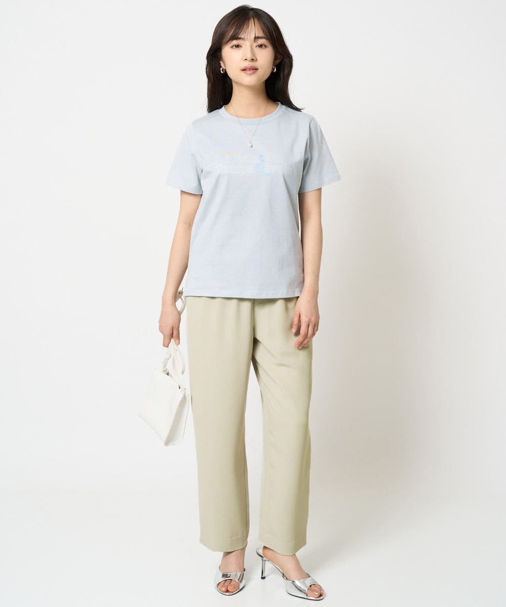 F1LHA65150 MK MICHEL KLEIN(小さいサイズ)(メゾン ドゥ サンク) 【小さいサイズ】リラックステーパードパンツ/接触冷感/洗える ベージュ