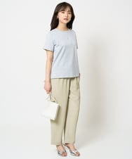 F1LHA65150 MK MICHEL KLEIN(小さいサイズ)(メゾン ドゥ サンク) 【小さいサイズ】リラックステーパードパンツ/接触冷感/洗える ベージュ