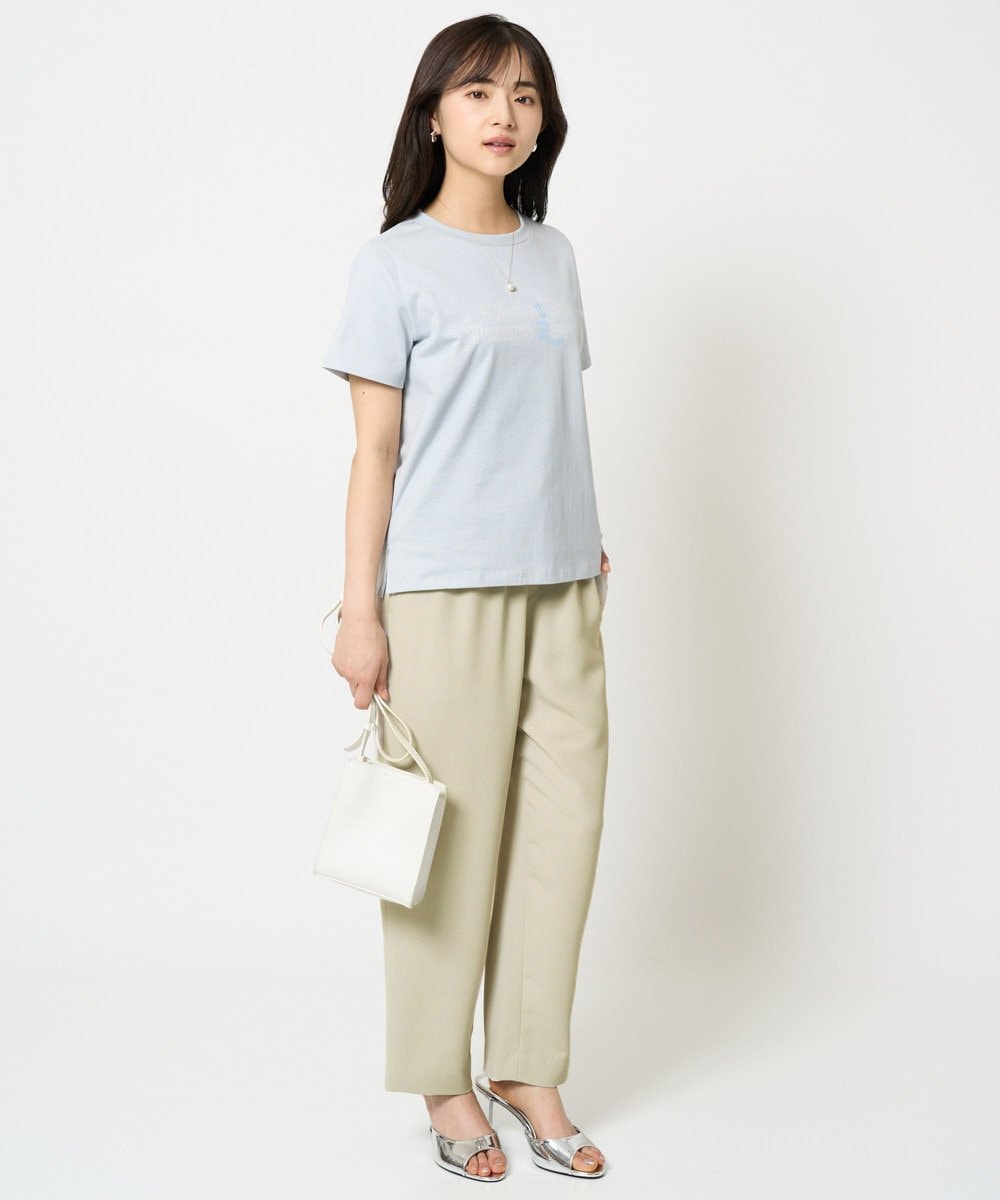 F1LHA65150 MK MICHEL KLEIN(小さいサイズ)(メゾン ドゥ サンク) 【小さいサイズ】リラックステーパードパンツ/接触冷感/洗える ベージュ