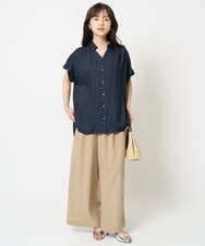 F1LHA68160 MK MICHEL KLEIN(小さいサイズ)(メゾン ドゥ サンク) 【小さいサイズ】2タックワイドパンツ/洗える ベージュ