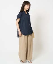 F1LHA68160 MK MICHEL KLEIN(小さいサイズ)(メゾン ドゥ サンク) 【小さいサイズ】2タックワイドパンツ/洗える ベージュ