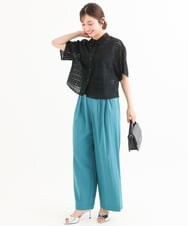 F1LHD60150 MK MICHEL KLEIN(小さいサイズ)(メゾン ドゥ サンク) 【小さいサイズ】[接触冷感/洗える]リラクシーワイドパンツ ベージュ