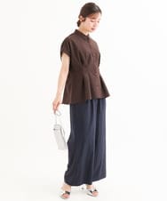 F1LHD60150 MK MICHEL KLEIN(小さいサイズ)(メゾン ドゥ サンク) 【小さいサイズ】[接触冷感/洗える]リラクシーワイドパンツ ベージュ