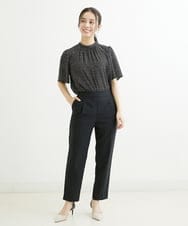F1LHS60130 MK MICHEL KLEIN(小さいサイズ)(メゾン ドゥ サンク) 【小さいサイズ】Reflaxストレッチテーパードパンツ/洗える モカ