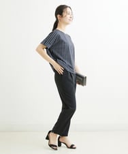 F1LHS60130 MK MICHEL KLEIN(小さいサイズ)(メゾン ドゥ サンク) 【小さいサイズ】Reflaxストレッチテーパードパンツ/洗える モカ