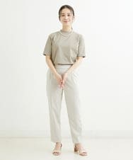 F1LHS60130 MK MICHEL KLEIN(小さいサイズ)(メゾン ドゥ サンク) 【小さいサイズ】Reflaxストレッチテーパードパンツ/洗える モカ