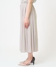 F1LHV64160 MK MICHEL KLEIN(小さいサイズ)(メゾン ドゥ サンク) 【小さいサイズ】サイドプリーツガウチョパンツ/洗える ベージュ