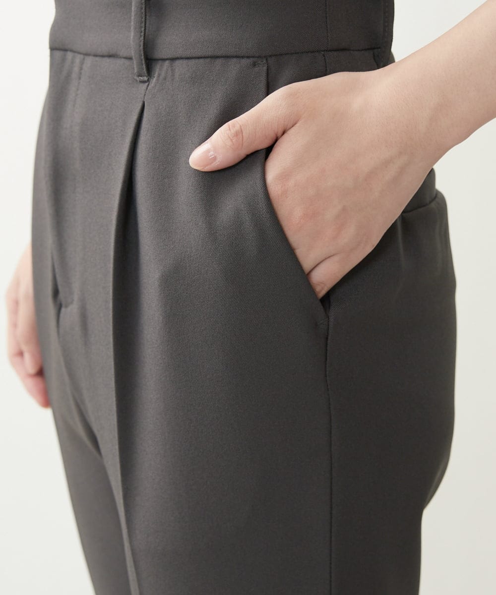 F1LIP14130 MK MICHEL KLEIN(小さいサイズ)(メゾン ドゥ サンク) 【小さいサイズ】ベーシックテーパードパンツ（無地・チェック）/Comfortシリーズ/洗える ミント（無地）