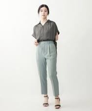 F1LIP14130 MK MICHEL KLEIN(小さいサイズ)(メゾン ドゥ サンク) 【小さいサイズ】ベーシックテーパードパンツ（無地・チェック）/Comfortシリーズ/洗える ミント（無地）