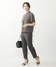 F1LIP14130 MK MICHEL KLEIN(小さいサイズ)(メゾン ドゥ サンク) 【小さいサイズ】ベーシックテーパードパンツ（無地・チェック）/Comfortシリーズ/洗える ミント（無地）