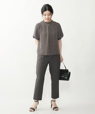 F1LIP14130 MK MICHEL KLEIN(小さいサイズ)(メゾン ドゥ サンク) 【小さいサイズ】ベーシックテーパードパンツ（無地・チェック）/Comfortシリーズ/洗える ミント（無地）