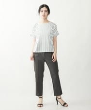F1LIP14130 MK MICHEL KLEIN(小さいサイズ)(メゾン ドゥ サンク) 【小さいサイズ】ベーシックテーパードパンツ（無地・チェック）/Comfortシリーズ/洗える ミント（無地）