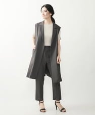 F1LIP14130 MK MICHEL KLEIN(小さいサイズ)(メゾン ドゥ サンク) 【小さいサイズ】ベーシックテーパードパンツ（無地・チェック）/Comfortシリーズ/洗える ミント（無地）