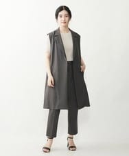 F1LIP14130 MK MICHEL KLEIN(小さいサイズ)(メゾン ドゥ サンク) 【小さいサイズ】ベーシックテーパードパンツ（無地・チェック）/Comfortシリーズ/洗える ミント（無地）