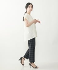 F1LIP14130 MK MICHEL KLEIN(小さいサイズ)(メゾン ドゥ サンク) 【小さいサイズ】ベーシックテーパードパンツ（無地・チェック）/Comfortシリーズ/洗える ミント（無地）