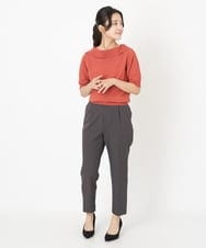 F1LIP14130 MK MICHEL KLEIN(小さいサイズ)(メゾン ドゥ サンク) 【小さいサイズ】ベーシックテーパードパンツ（無地・チェック）/Comfortシリーズ/洗える ミント（無地）