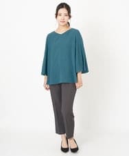 F1LIP14130 MK MICHEL KLEIN(小さいサイズ)(メゾン ドゥ サンク) 【小さいサイズ】ベーシックテーパードパンツ（無地・チェック）/Comfortシリーズ/洗える ミント（無地）