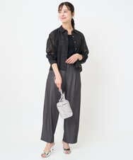 F1LJA80150 MK MICHEL KLEIN(小さいサイズ)(メゾン ドゥ サンク) 【小さいサイズ】ソフトデニムライクバレルパンツ/洗濯機で洗える ネイビー
