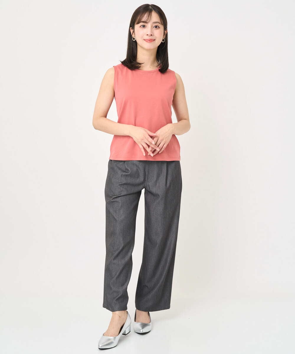 F1LJA80150 MK MICHEL KLEIN(小さいサイズ)(メゾン ドゥ サンク) 【小さいサイズ】ソフトデニムライクバレルパンツ/洗濯機で洗える ネイビー