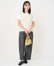 F1LJA80150 MK MICHEL KLEIN(小さいサイズ)(メゾン ドゥ サンク) 【小さいサイズ】ソフトデニムライクバレルパンツ/洗濯機で洗える ネイビー