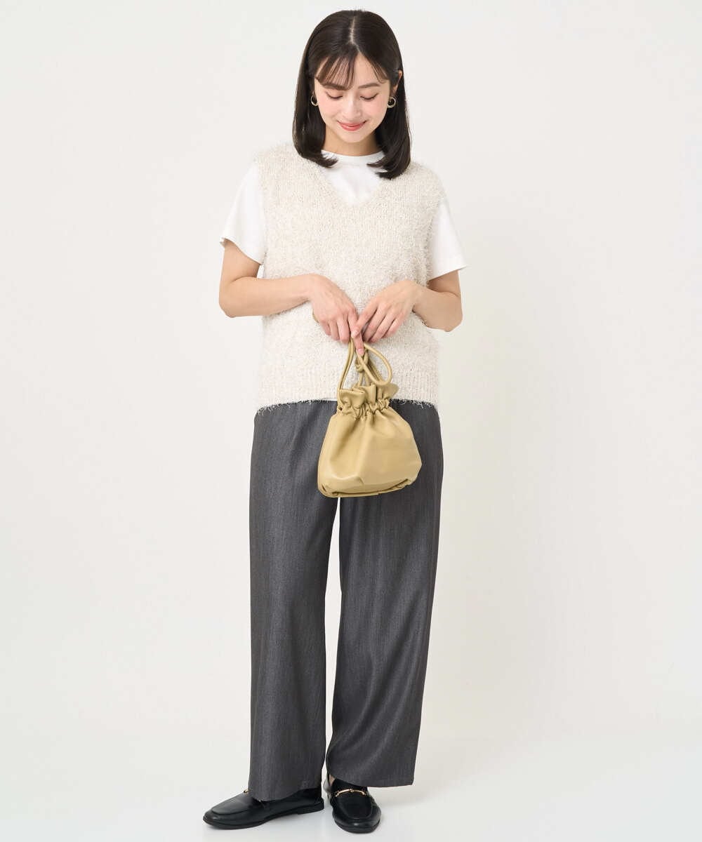 F1LJA80150 MK MICHEL KLEIN(小さいサイズ)(メゾン ドゥ サンク) 【小さいサイズ】ソフトデニムライクバレルパンツ/洗濯機で洗える ネイビー