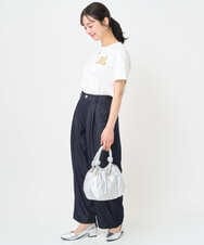 F1LJA80150 MK MICHEL KLEIN(小さいサイズ)(メゾン ドゥ サンク) 【小さいサイズ】ソフトデニムライクバレルパンツ/洗濯機で洗える ネイビー