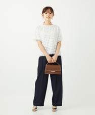 F1LJA80150 MK MICHEL KLEIN(小さいサイズ)(メゾン ドゥ サンク) 【小さいサイズ】ソフトデニムライクバレルパンツ/洗濯機で洗える ネイビー