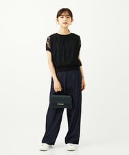 F1LJA80150 MK MICHEL KLEIN(小さいサイズ)(メゾン ドゥ サンク) 【小さいサイズ】ソフトデニムライクバレルパンツ/洗濯機で洗える ネイビー
