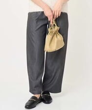 F1LJA80150 MK MICHEL KLEIN(小さいサイズ)(メゾン ドゥ サンク) 【小さいサイズ】ソフトデニムライクバレルパンツ/洗濯機で洗える ネイビー