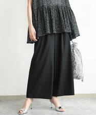 F1LJD34160 MK MICHEL KLEIN(小さいサイズ)(メゾン ドゥ サンク) 【小さいサイズ】[洗える]ストレートワイドパンツ(チェック・無地) ダークグレー（チェック）
