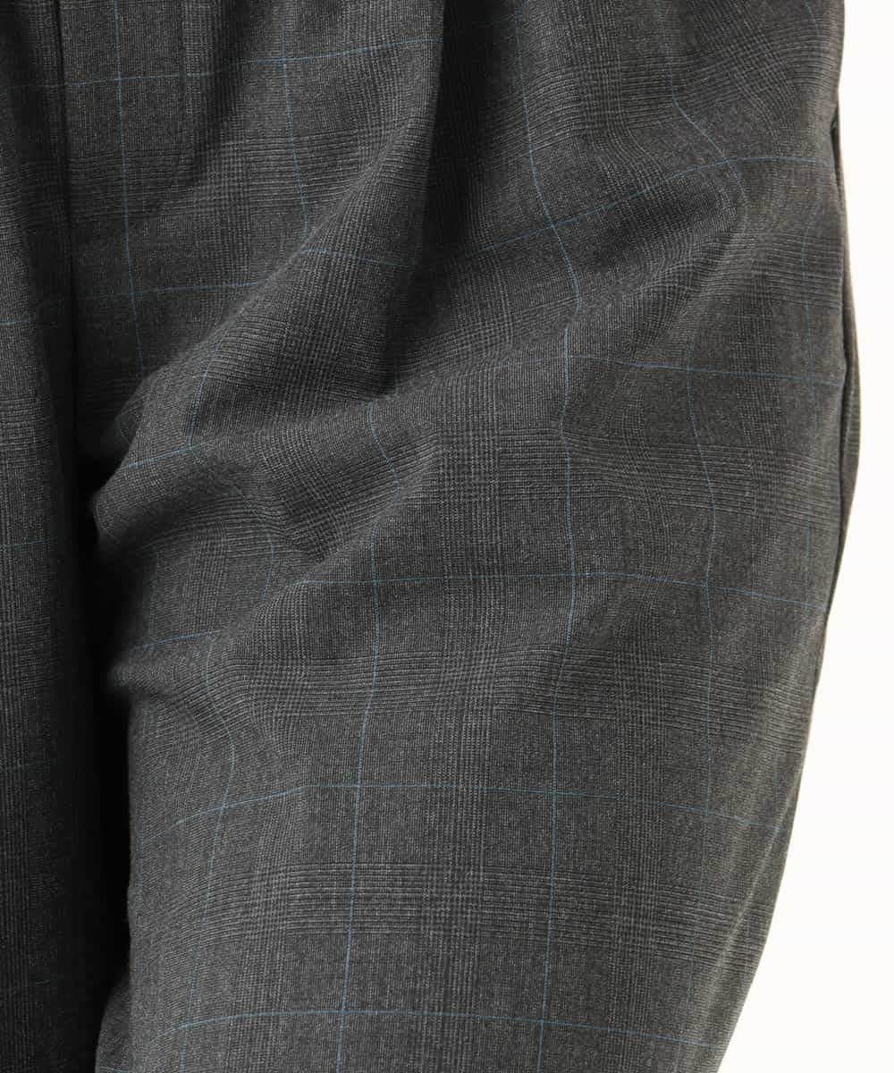 F1LJD34160 MK MICHEL KLEIN(小さいサイズ)(メゾン ドゥ サンク) 【小さいサイズ】[洗える]ストレートワイドパンツ(チェック・無地) グレー（チェック）
