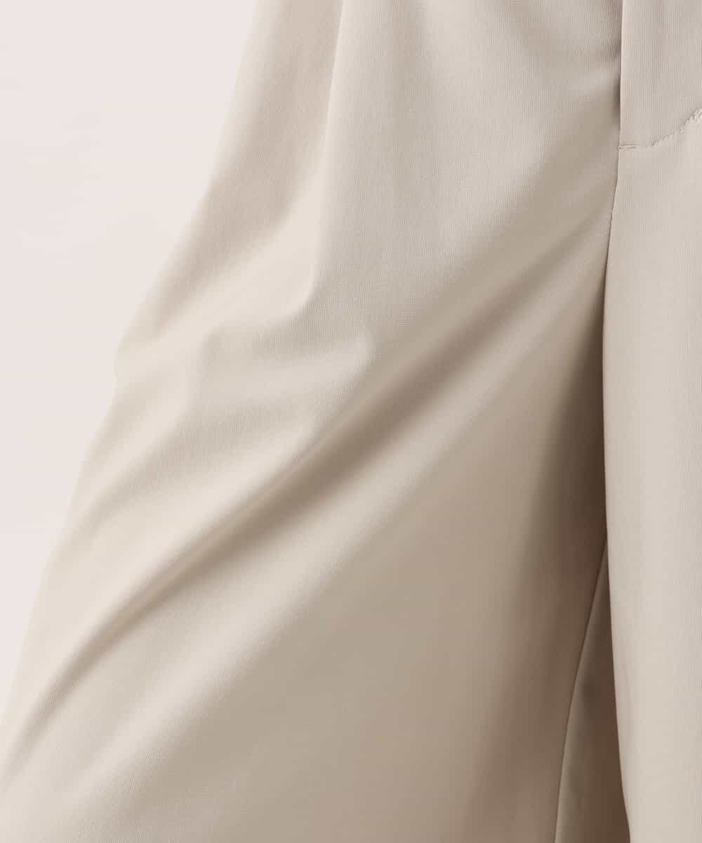 F1LJD76170 MK MICHEL KLEIN(小さいサイズ)(メゾン ドゥ サンク) 【小さいサイズ】[瞬美シリーズ/UVカット/接触冷感/速乾/洗濯機で洗える]トリコット ワイドクロップドパンツ ベージュ