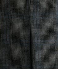 F1LJP36140 MK MICHEL KLEIN(小さいサイズ)(メゾン ドゥ サンク) 【小さいサイズ】裏起毛ベーシックテーパードパンツ（無地・チェック）/Comfortシリーズ/洗える ライトグレー（チェック）