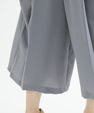 F1LJU33160 MK MICHEL KLEIN(小さいサイズ)(メゾン ドゥ サンク) 【小さいサイズ】フロントプリーツガウチョパンンツ/洗える ネイビー