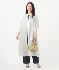 F1LJV24160 MK MICHEL KLEIN(小さいサイズ)(メゾン ドゥ サンク) 【小さいサイズ】裾ドロスト2wayカーゴパンツ/洗える ライトグレー