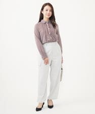 F1LJV24160 MK MICHEL KLEIN(小さいサイズ)(メゾン ドゥ サンク) 【小さいサイズ】裾ドロスト2wayカーゴパンツ/洗える ライトグレー