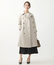 F1PFV11190 MK MICHEL KLEIN(小さいサイズ)(メゾン ドゥ サンク) 【小さいサイズ】ニット×タフタコンビワンピース/洗える ネイビー
