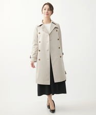 F1PFV11190 MK MICHEL KLEIN(小さいサイズ)(メゾン ドゥ サンク) 【小さいサイズ】ニット×タフタコンビワンピース/洗える ネイビー