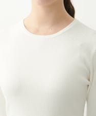 F1PFV11190 MK MICHEL KLEIN(小さいサイズ)(メゾン ドゥ サンク) 【小さいサイズ】ニット×タフタコンビワンピース/洗える ネイビー